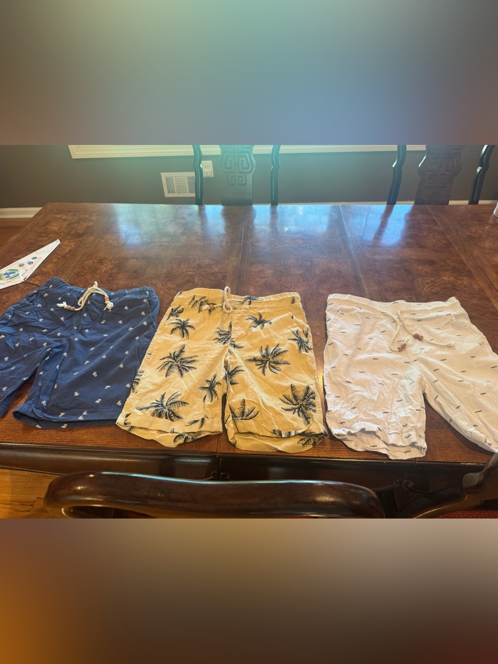 3 pair of Men's linen blend shorts